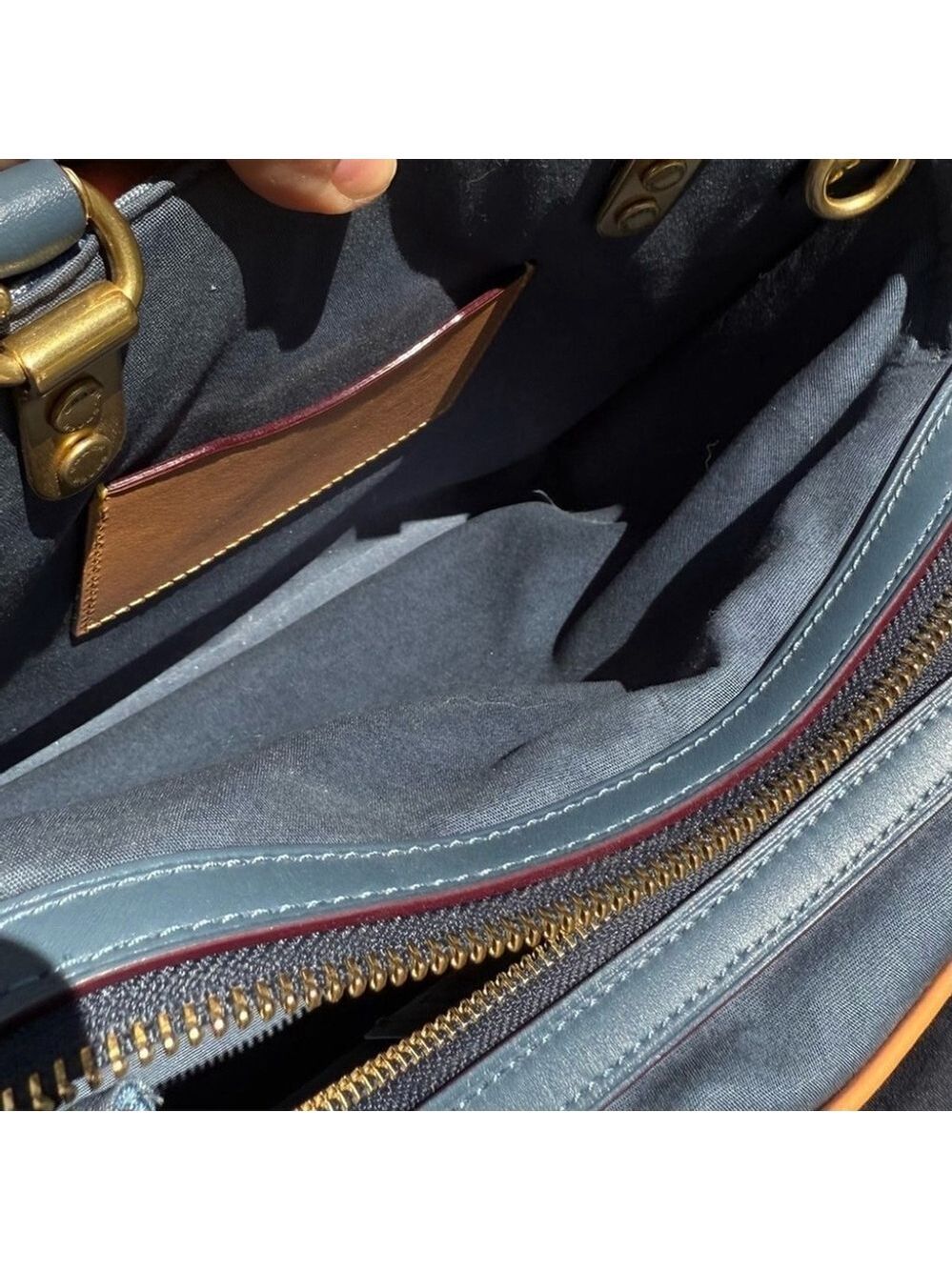 NEW Coach Rogue 25 Signature Denim Satchel Crossbody Bag CR691 NWOT - Picture 10 of 16